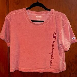 Champion Faded Red Boxy Crop T-Shirt